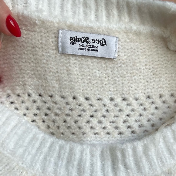 Open Knit Varigated Stripe Crew Neck Pullover Sweater - Picture 10 of 10